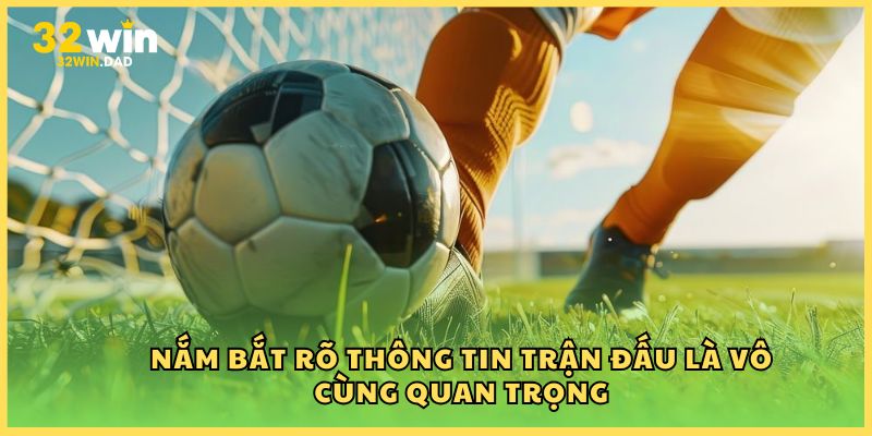 Nắm bắt rõ thông tin trận đấu là vô cùng quan trọng